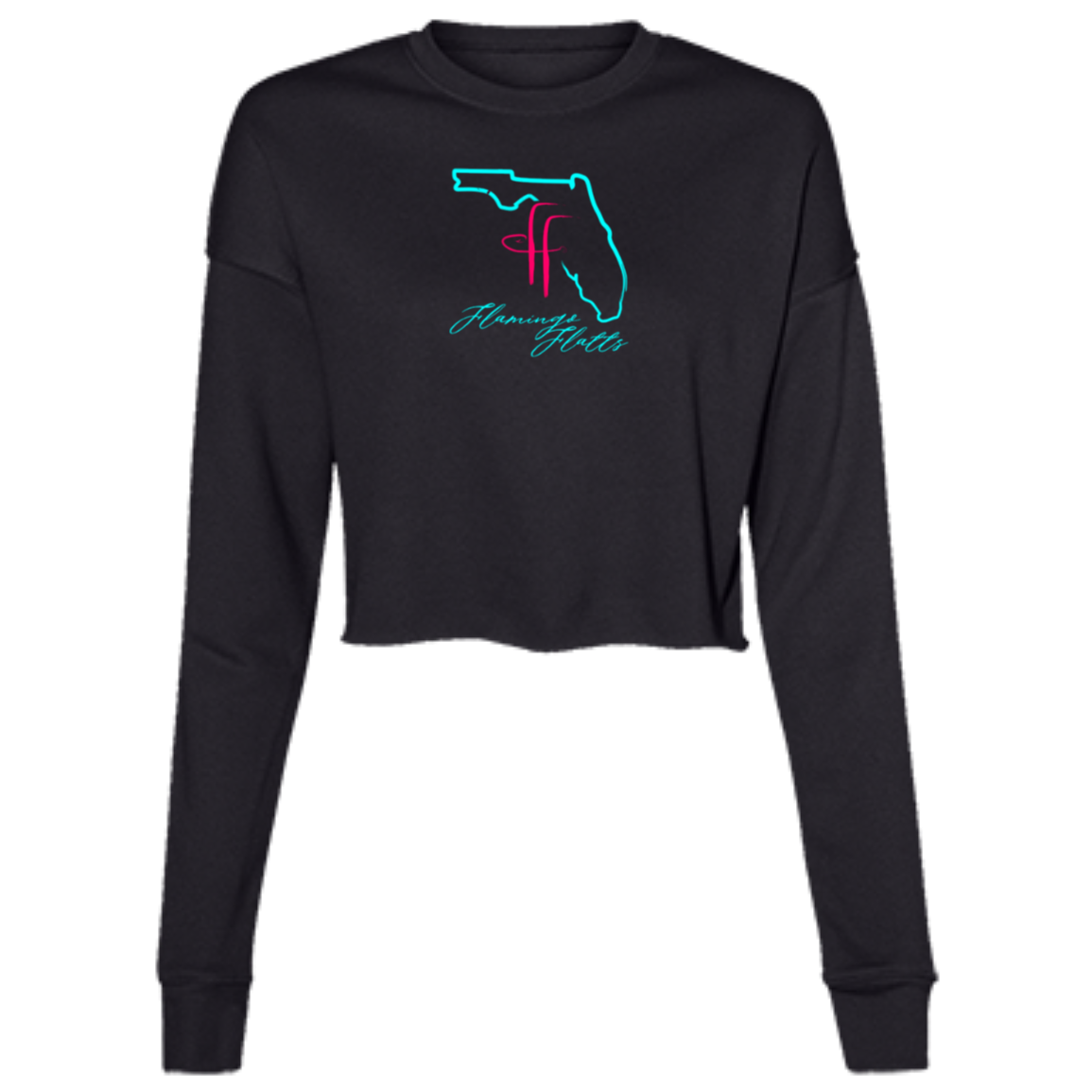 B7503 Ladies' Flamingo Flatts Coastal Cropped Fleece Crew