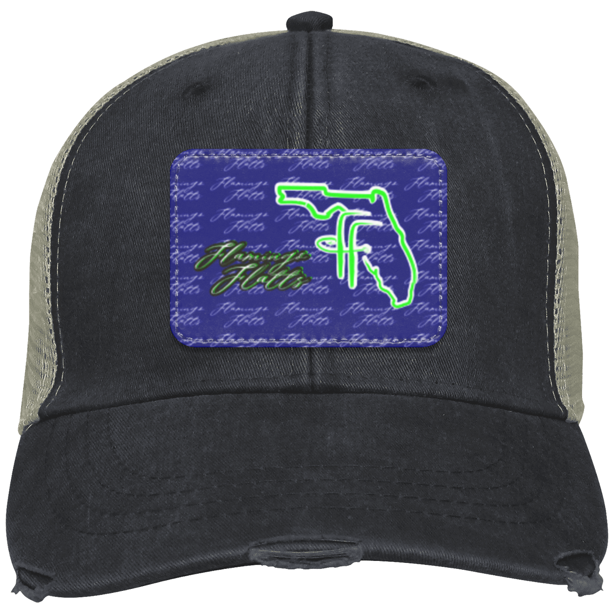 OL102 Flamingo Flatts Coastal Distressed Ollie Cap - Patch