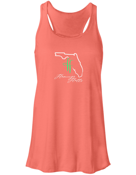 B8800 Flamingo Flatts Coastal Flowy Racerback Tank