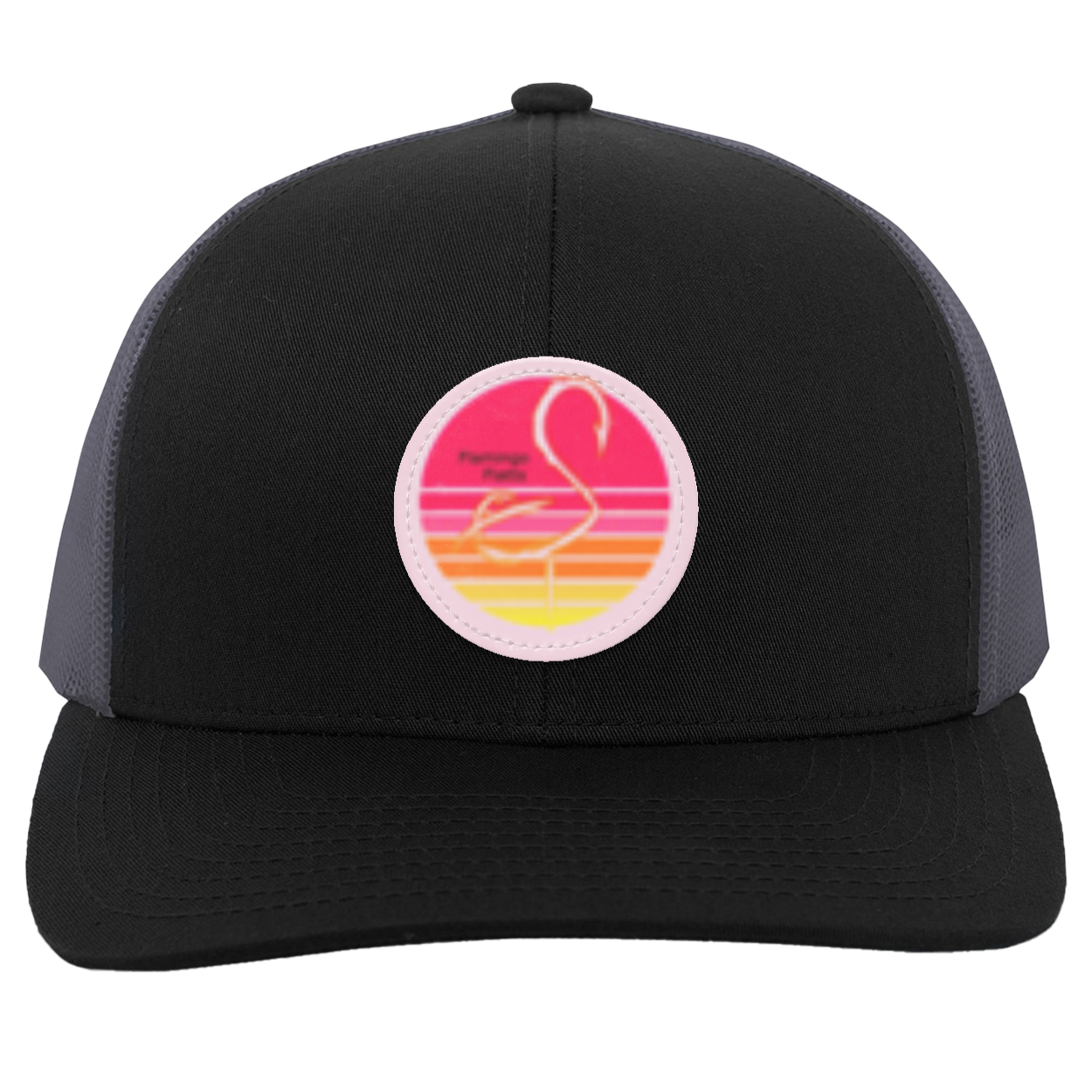 104C Small Circle Retro Sunset Trucker Snap Back - Patch