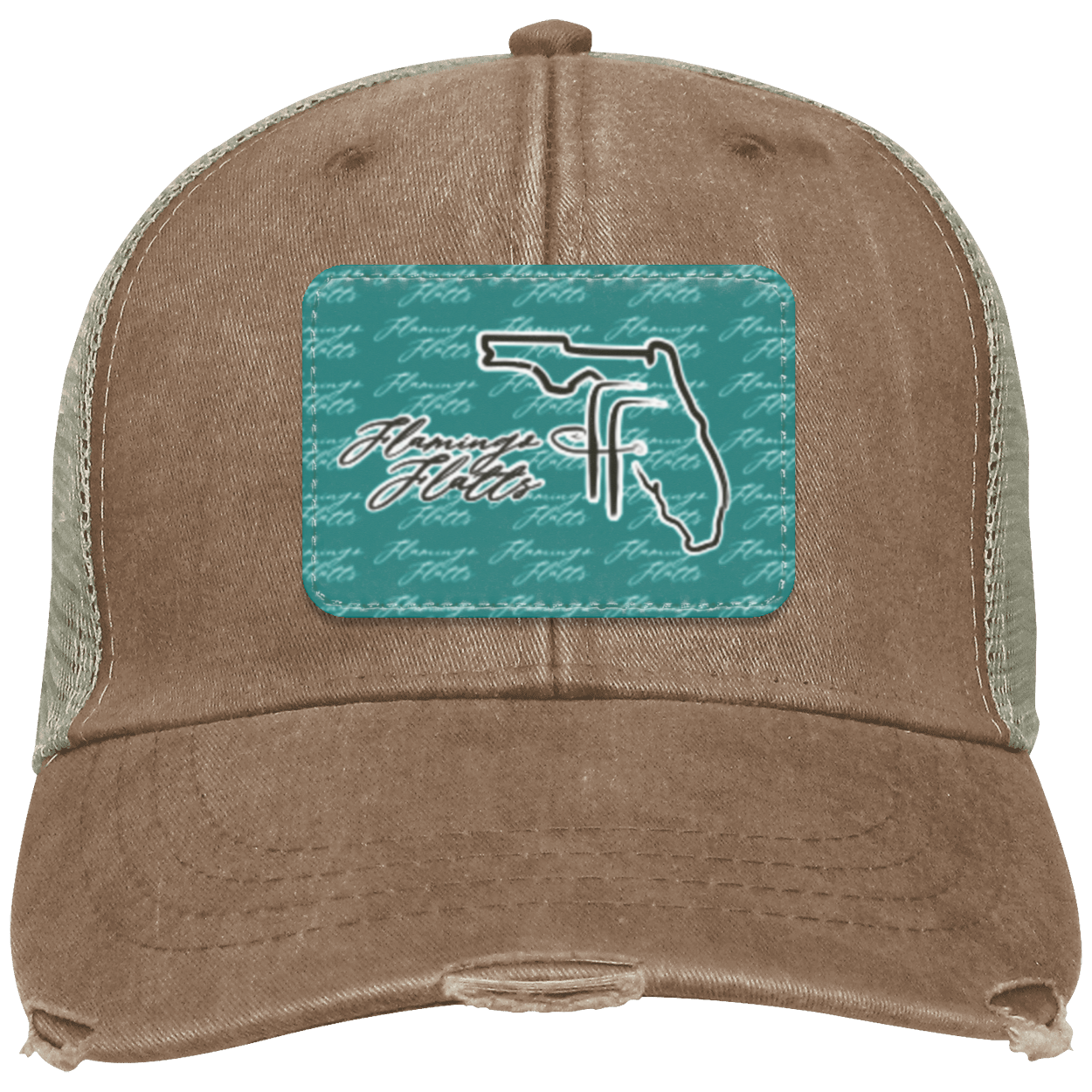 OL102 Flamingo Flatts Coastal Distressed Ollie Cap - Patch