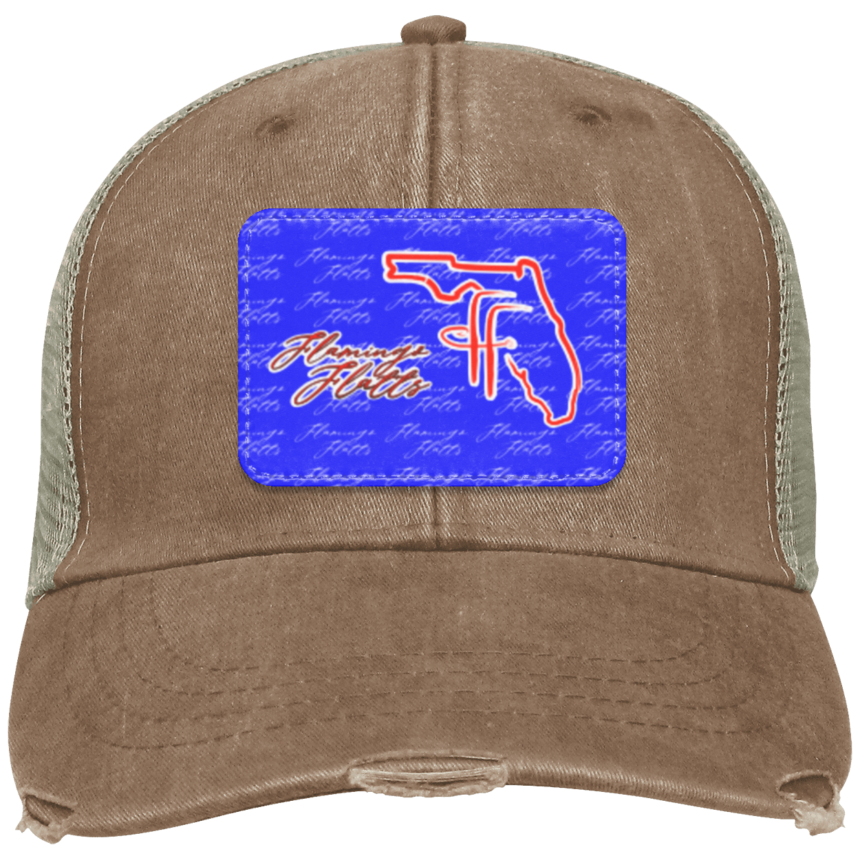 OL102 Flamingo Flatts Coastal Distressed Ollie Cap - Patch