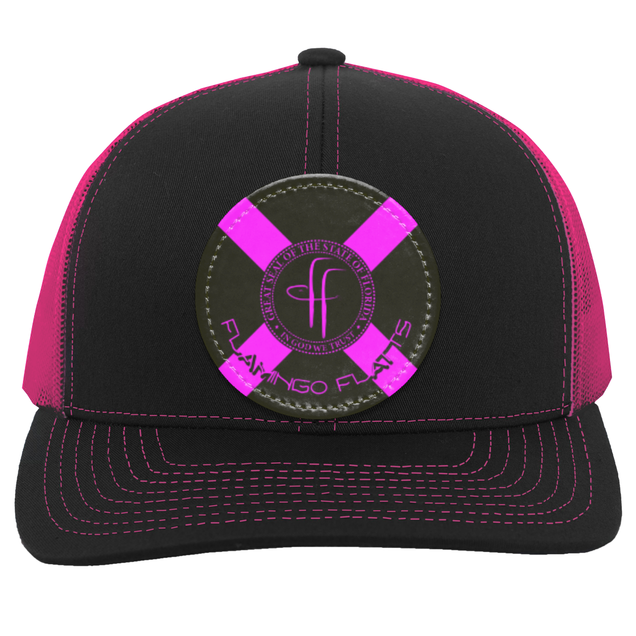 104C Flamingo Flatts Flag Trucker Snap Back - Patch