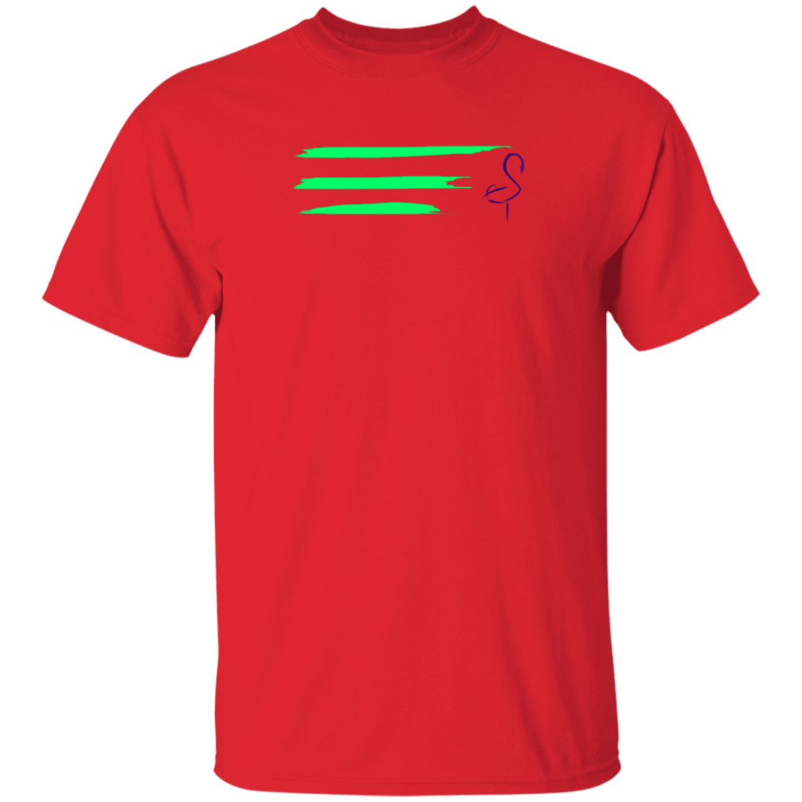 G500 5.3 oz. Men's Flamingo Stripe T-Shirt