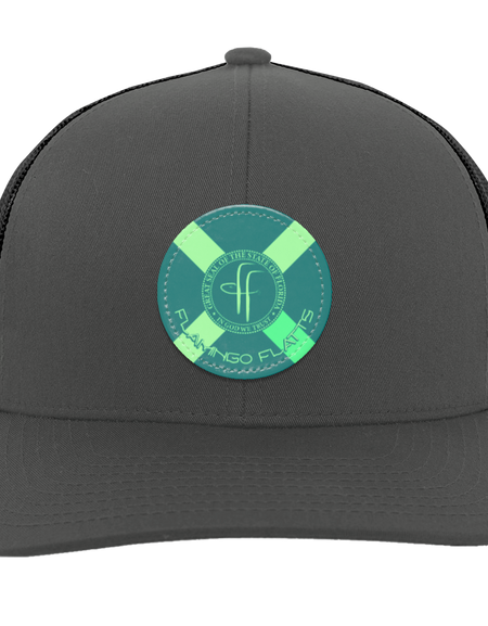 104C Small Circle Flamingo Flatts Flag  Trucker Snap Back - Patch