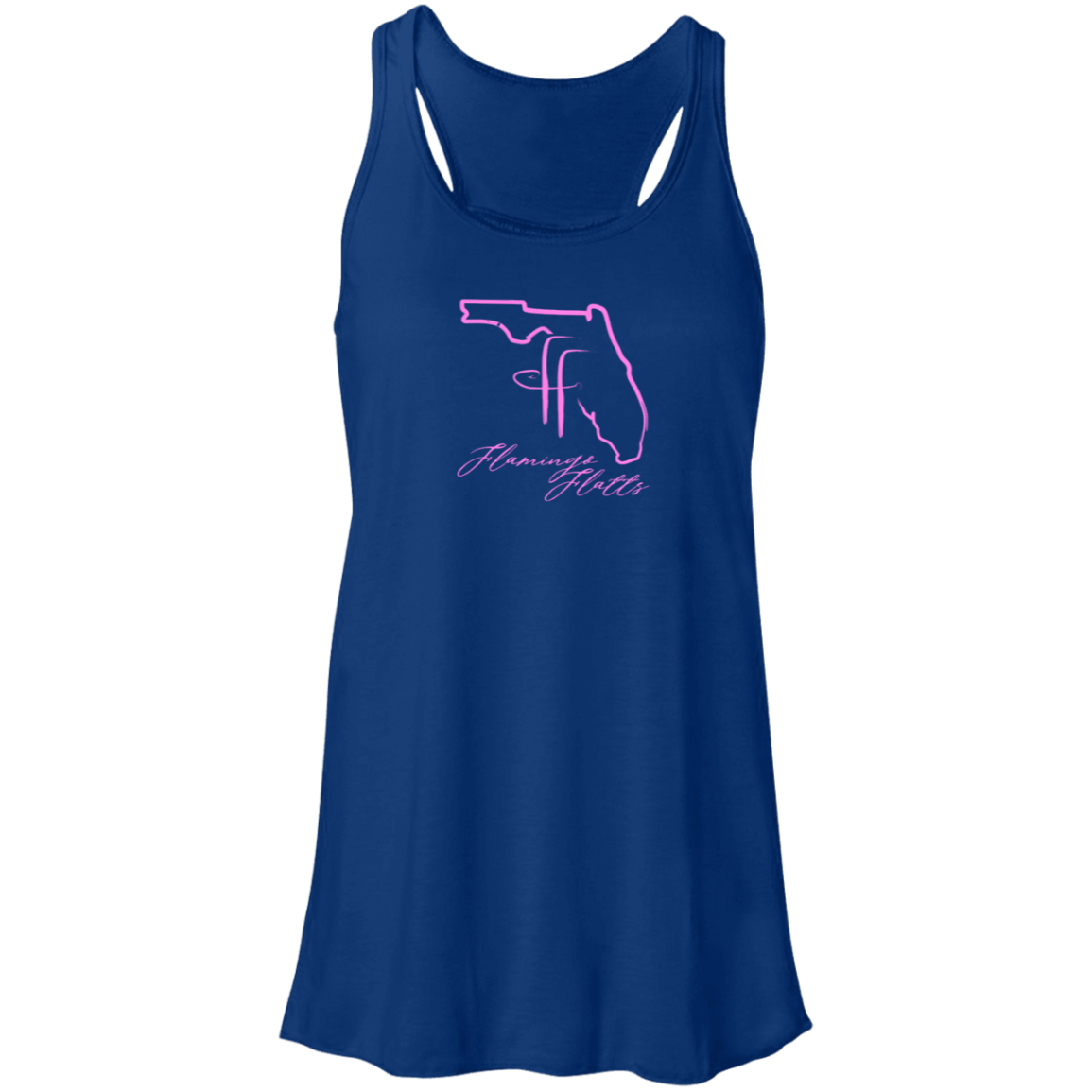 B8800 Flamingo Flatts Coastal Flowy Racerback Tank