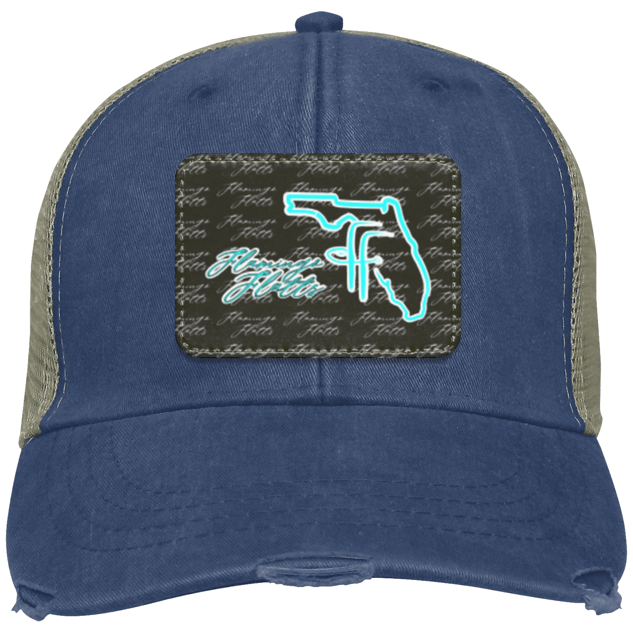 OL102 Flamingo Flatts Coastal Distressed Ollie Cap - Patch