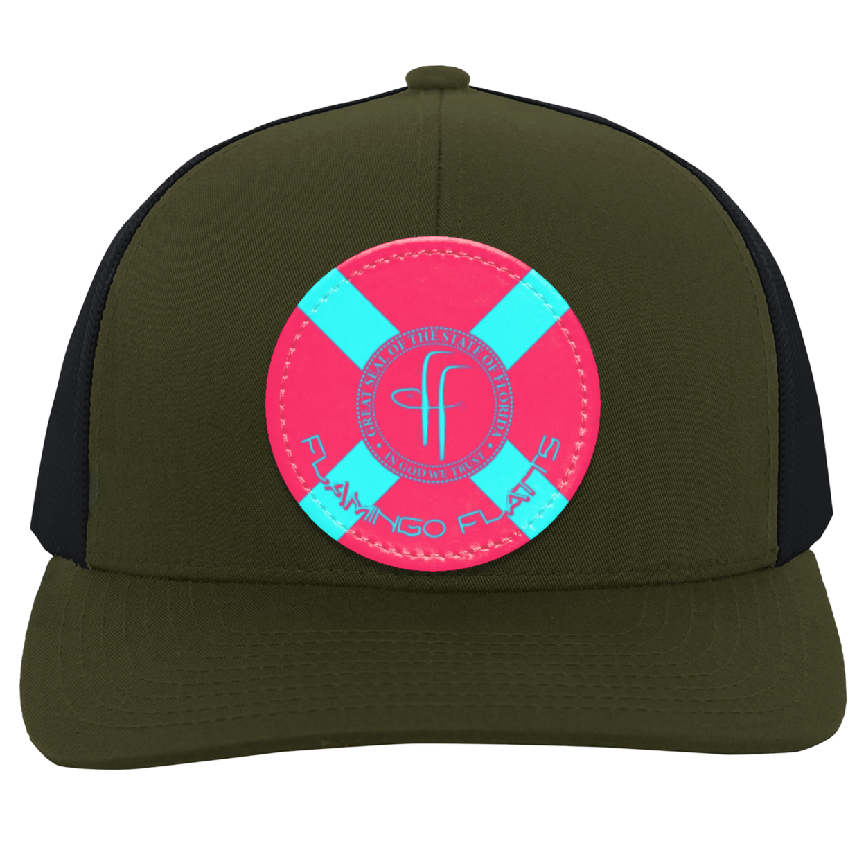 104C Flamingo Flatts Flag Trucker Snap Back - Patch