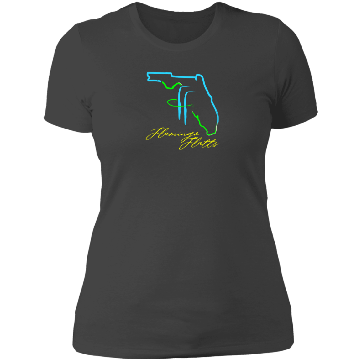 NL3900 Ladies' Flamingo Flatts Coastal Tri-Color Boyfriend T-Shirt