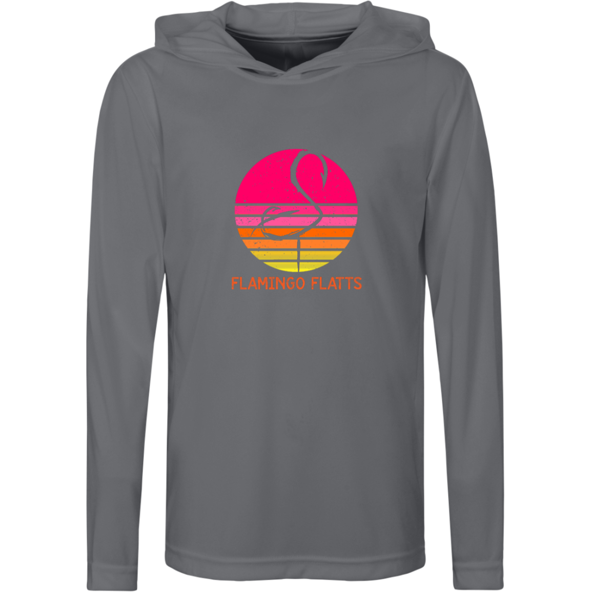 TT41Y Team 365 Kids Flamingo Flatts Retro Sunset Zone Hooded Tee