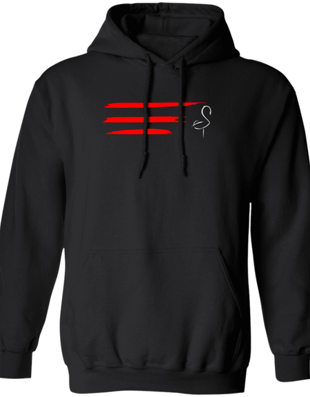 G185 Men's Flamingo Stripe Pullover Hoodie