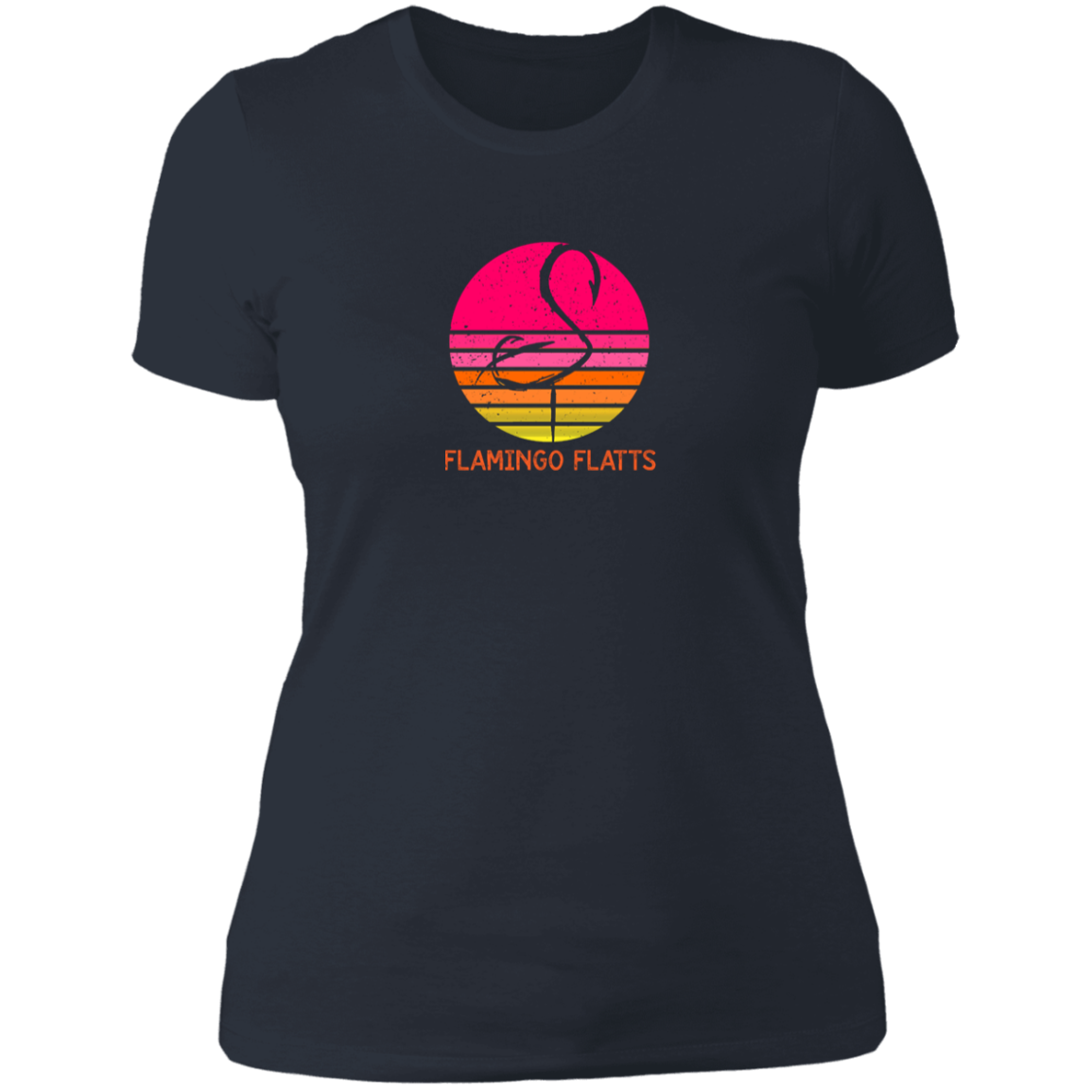 NL3900 Ladies' Flamingo Flatts Retro Sunset Boyfriend T-Shirt