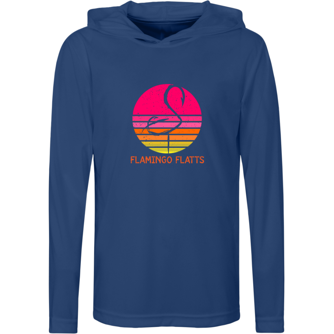 TT41Y Team 365 Kids Flamingo Flatts Retro Sunset Zone Hooded Tee