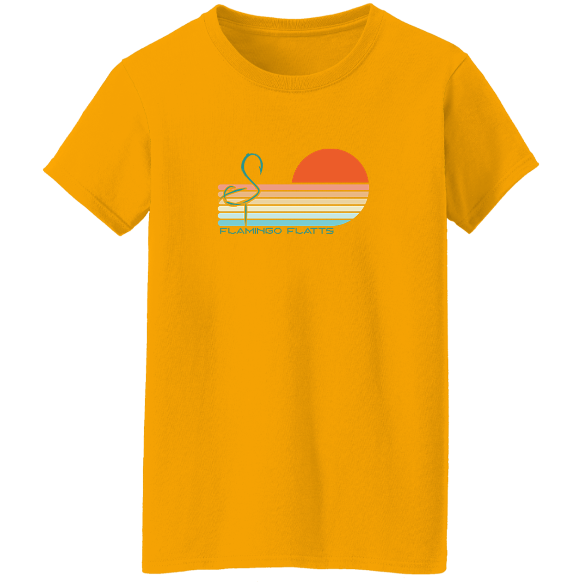 G500L Ladies' Flamingo Flatts Sunset v1 5.3 oz. T-Shirt