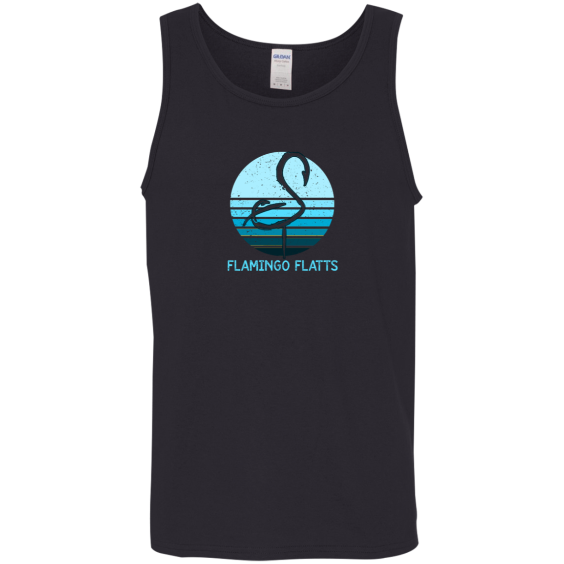 G520 Flamingo Flatts Retro Sunset Cotton Tank Top 5.3 oz.