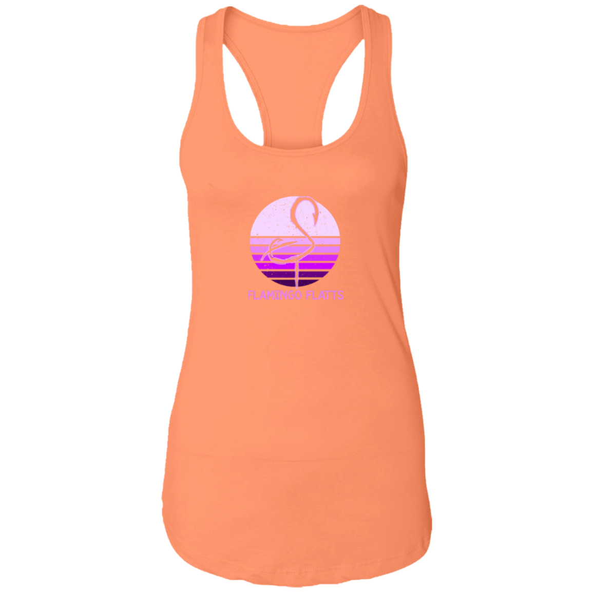 NL1533 Ladies Flamingo Flatts Retro Sunset Ideal Racerback Tank