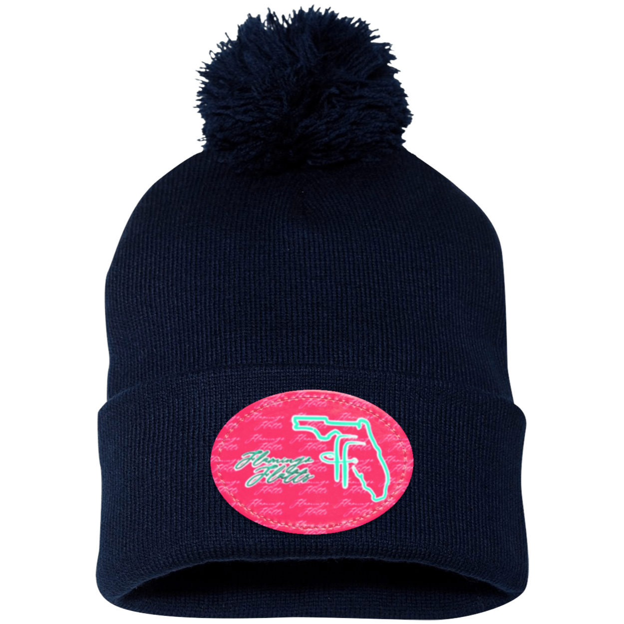 SP15 Pom Pom Flamingo Flatts Coastal Knit Cap - Patch