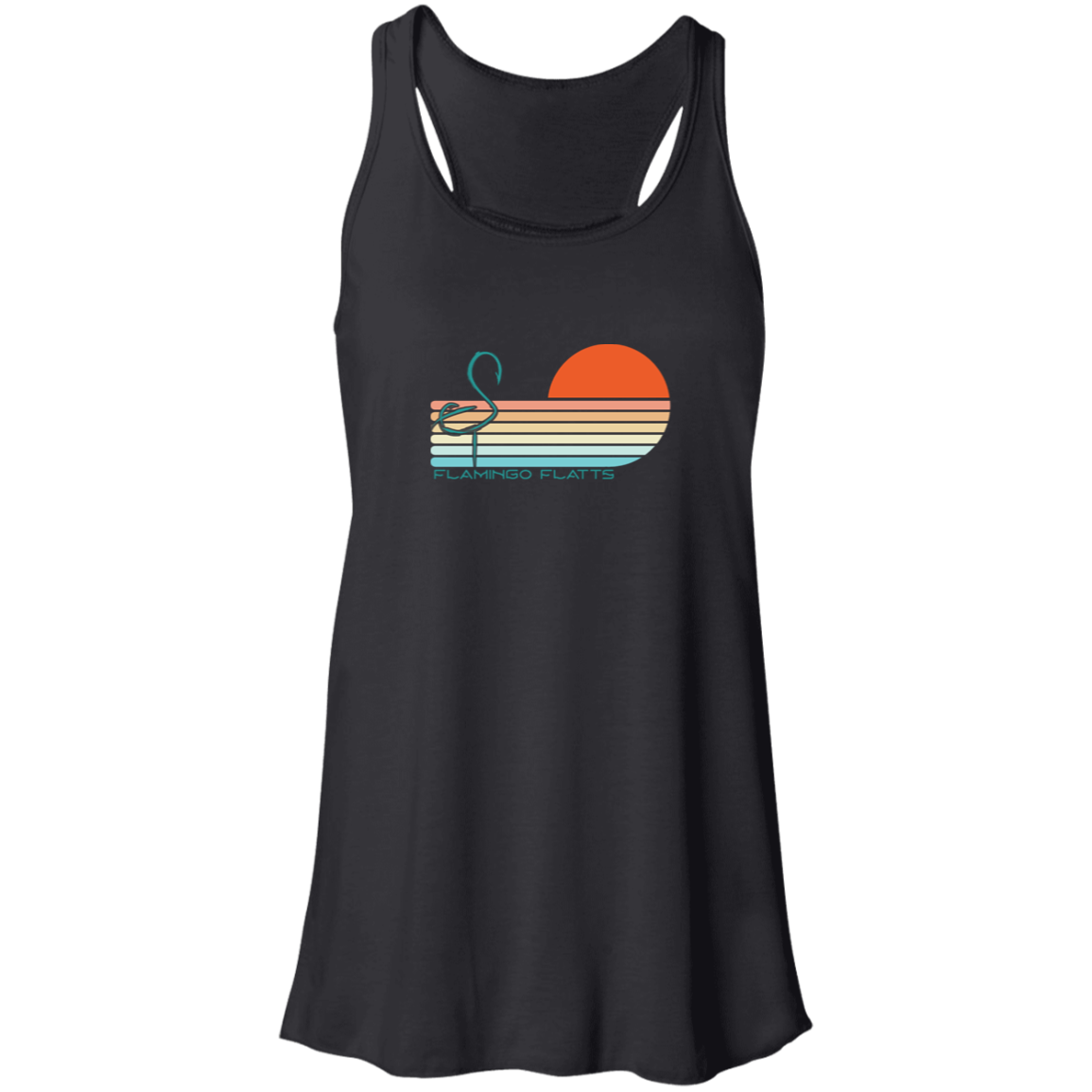B8800 Ladies Flamingo Flatts Sunset v1 Flowy Racerback Tank