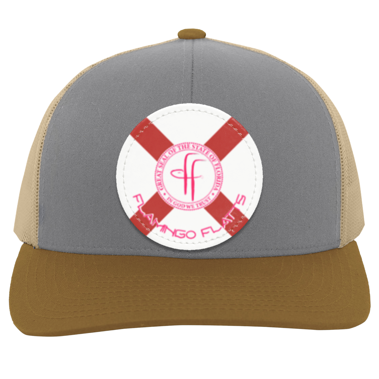 104C Flamingo Flatts Flag Trucker Snap Back - Patch