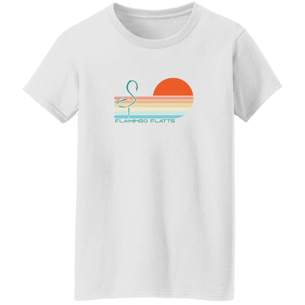 G500L Ladies' Flamingo Flatts Sunset v1 5.3 oz. T-Shirt