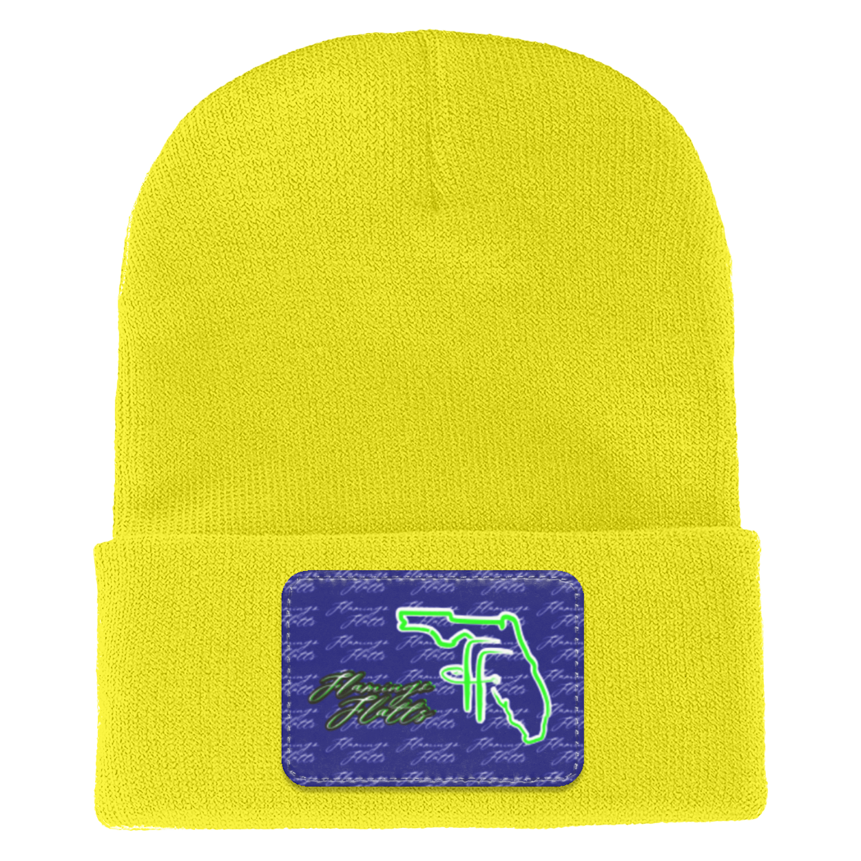 1501 Yupoong Adult Flamingo Flatts Coastal Cuffed Knit Beanie