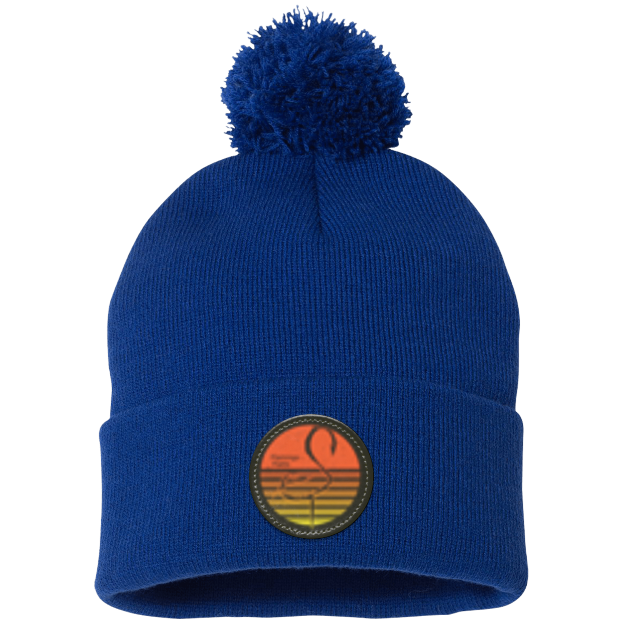 SP15 Pom Pom Flamingo Flatts Retro Sunset Knit Cap - Patch