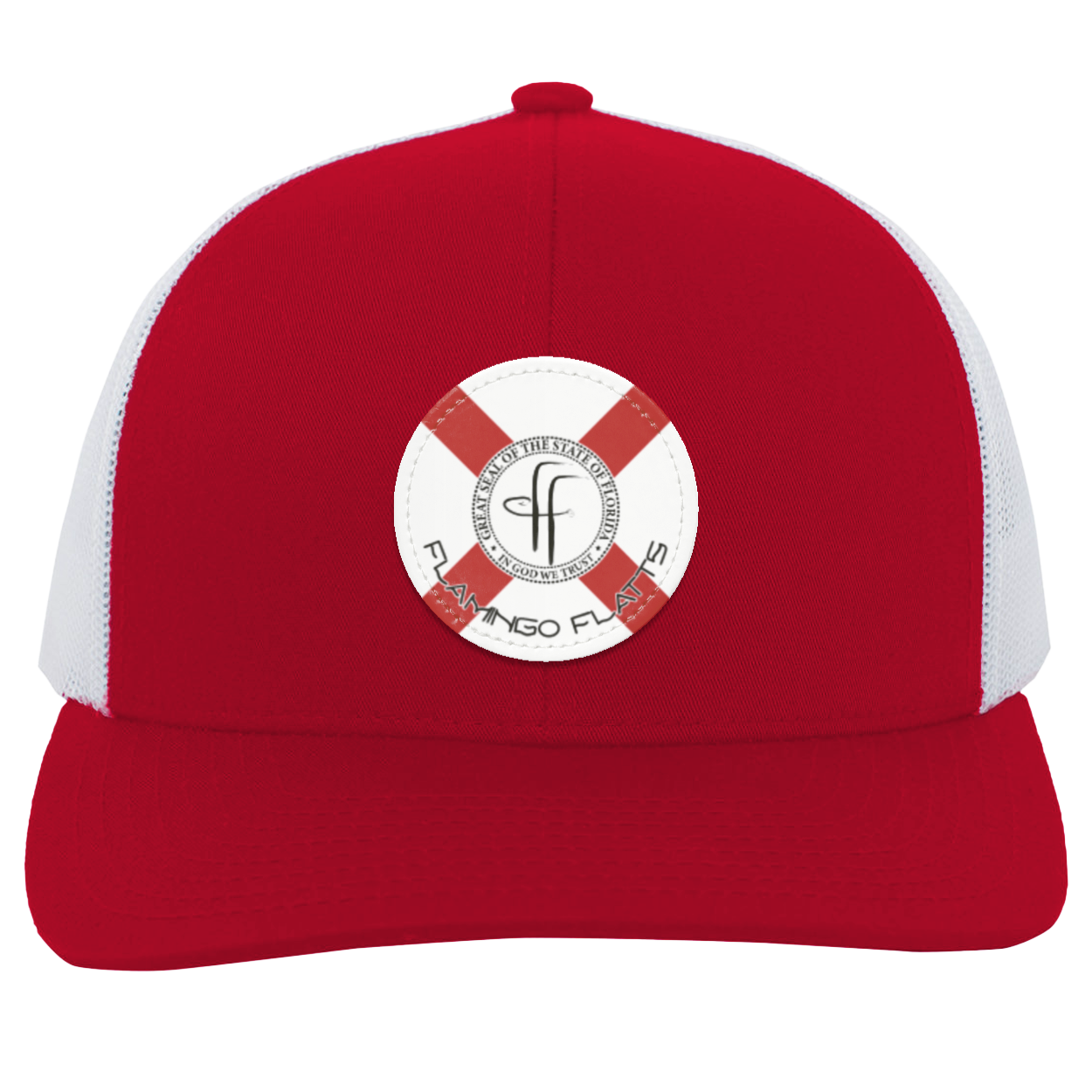 104C Small Circle Flamingo Flatts Flag Trucker Snap Back - Patch