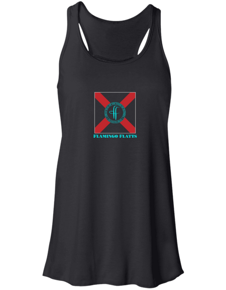 B8800 Flowy Flamingo Flatts Flag Racerback Tank