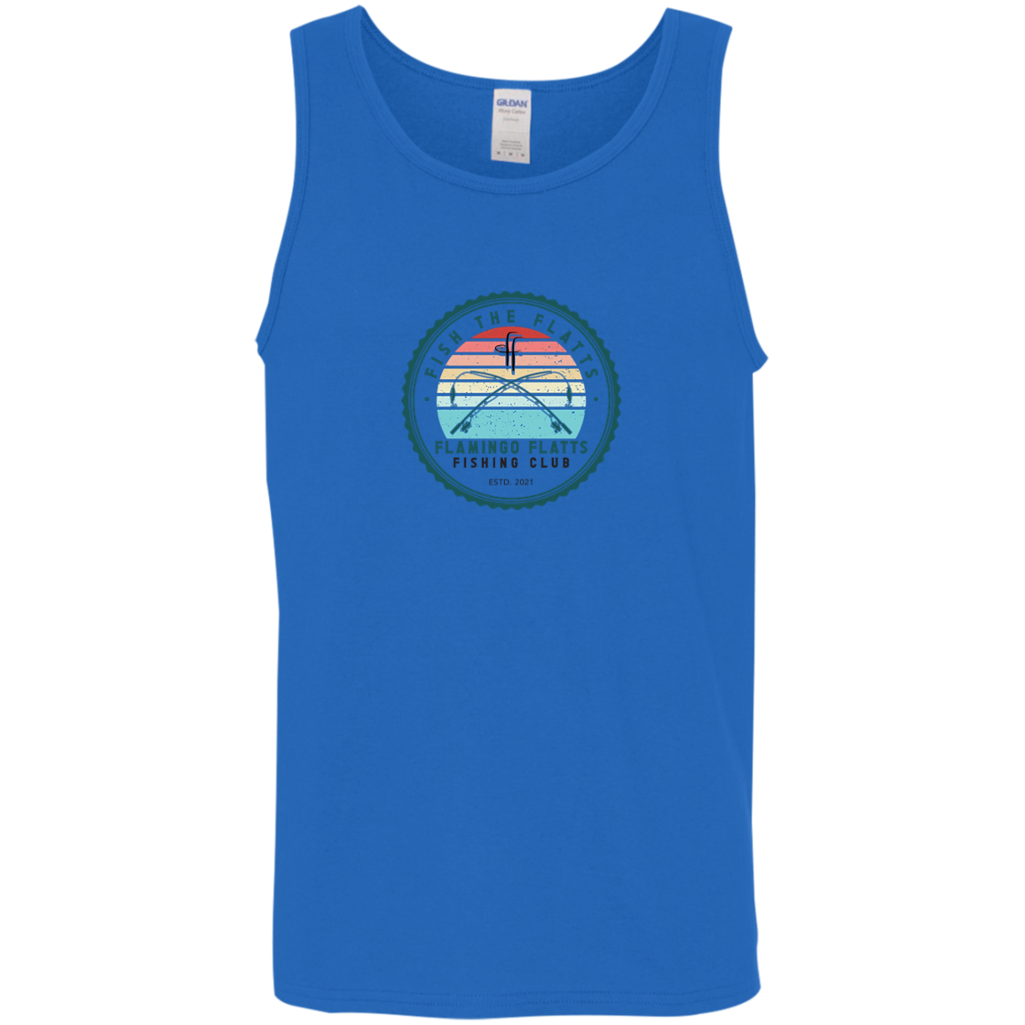 G520 Men's Flamingo Flatts Fishing Club Cotton Tank Top 5.3 oz.