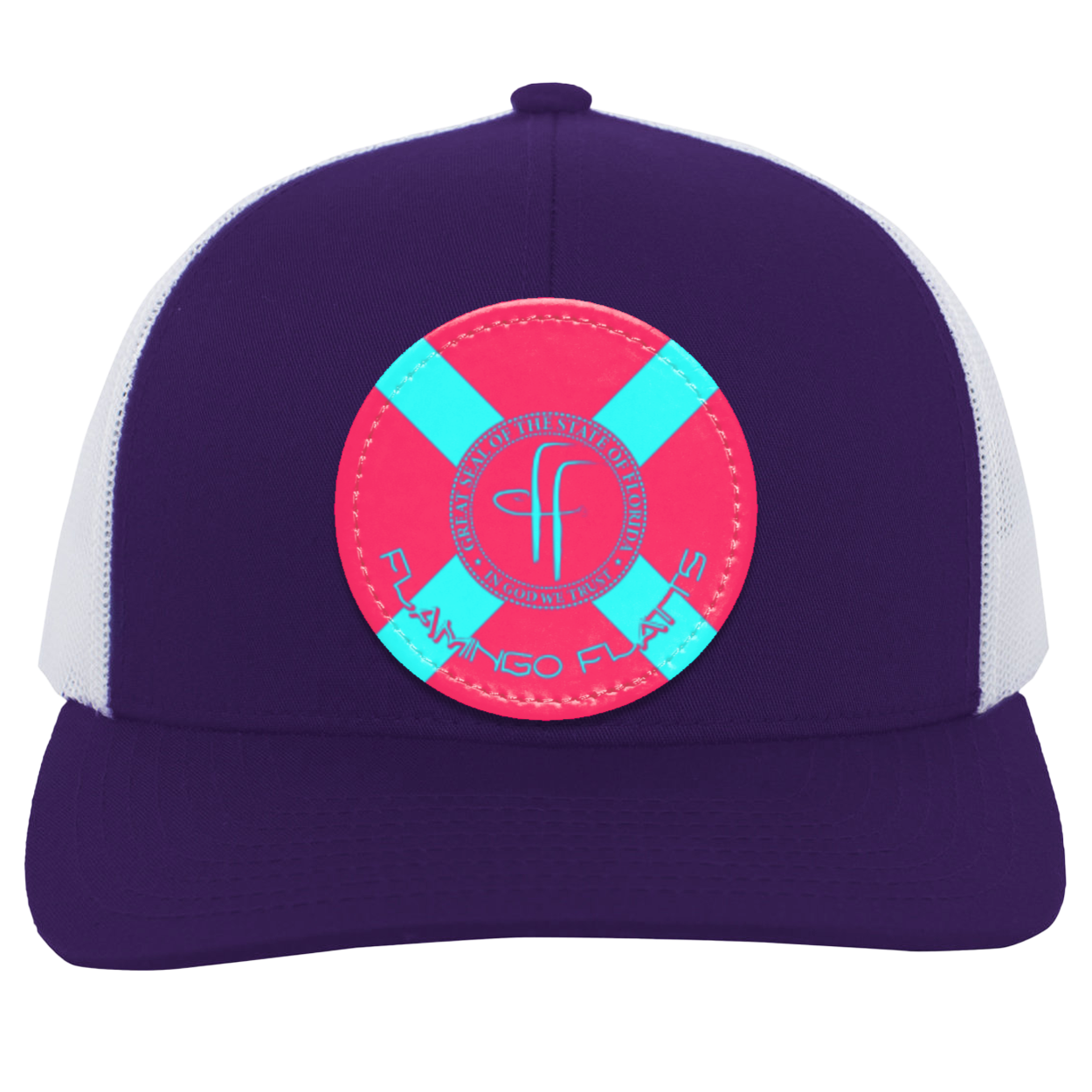 104C Flamingo Flatts Flag Trucker Snap Back - Patch