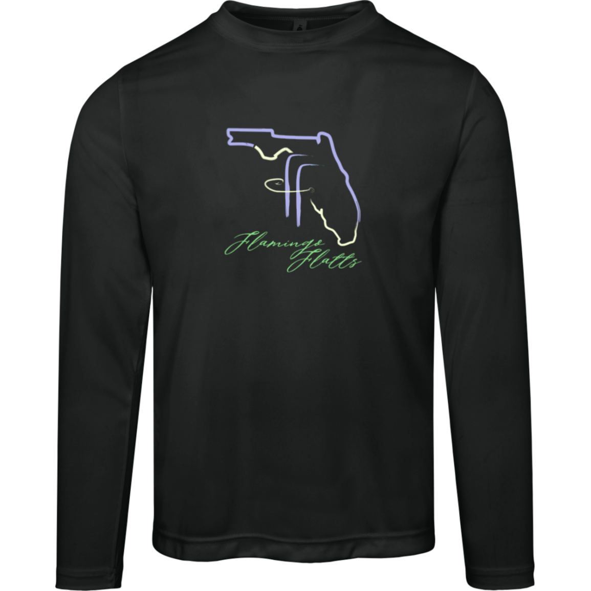 TT11L Team 365 Mens Flamingo Flatts Coastal Zone Long Sleeve Tee