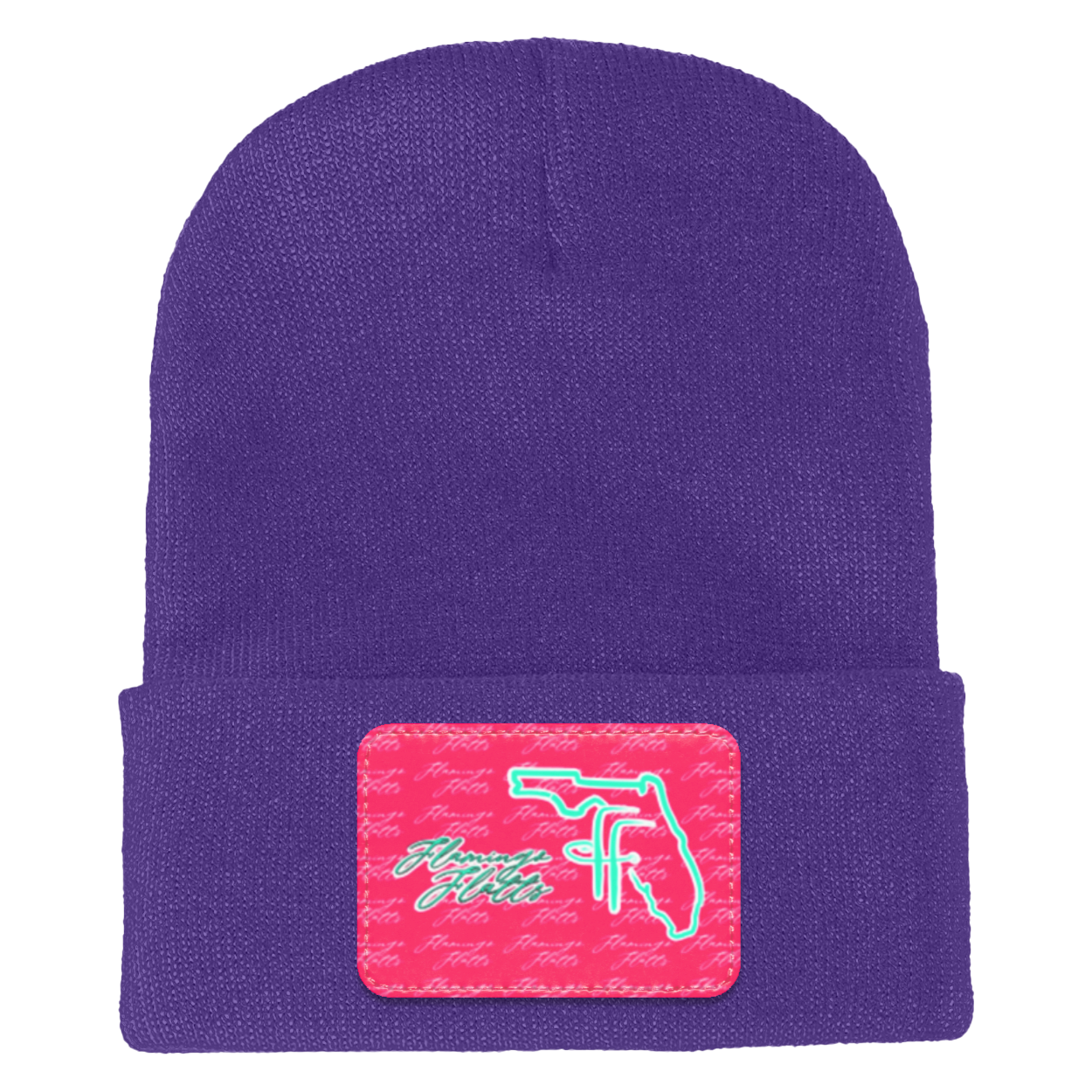 1501 Yupoong Adult Flamingo Flatts Coastal Cuffed Knit Beanie