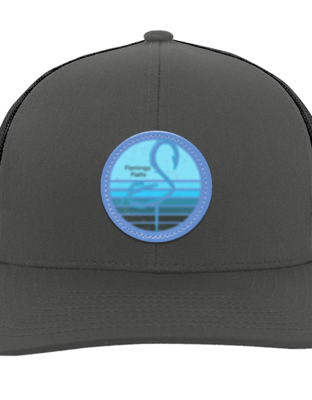 104C Small Circle Retro Sunset Trucker Snap Back - Patch