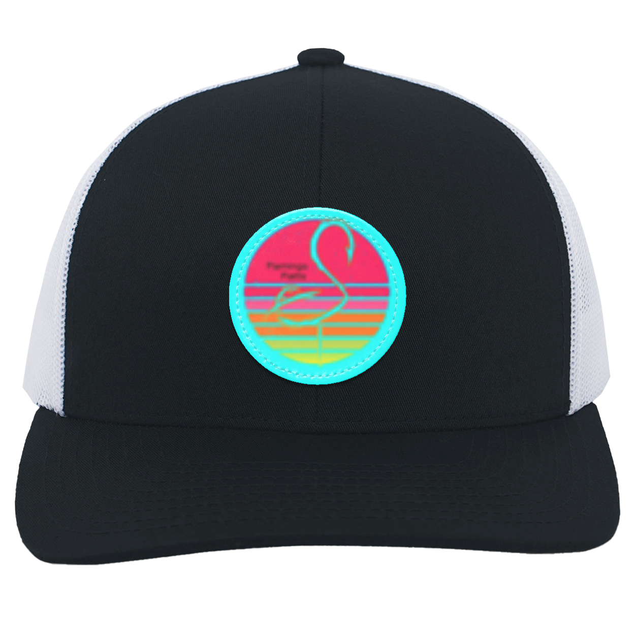 104C Small Circle Retro Sunset Trucker Snap Back - Patch