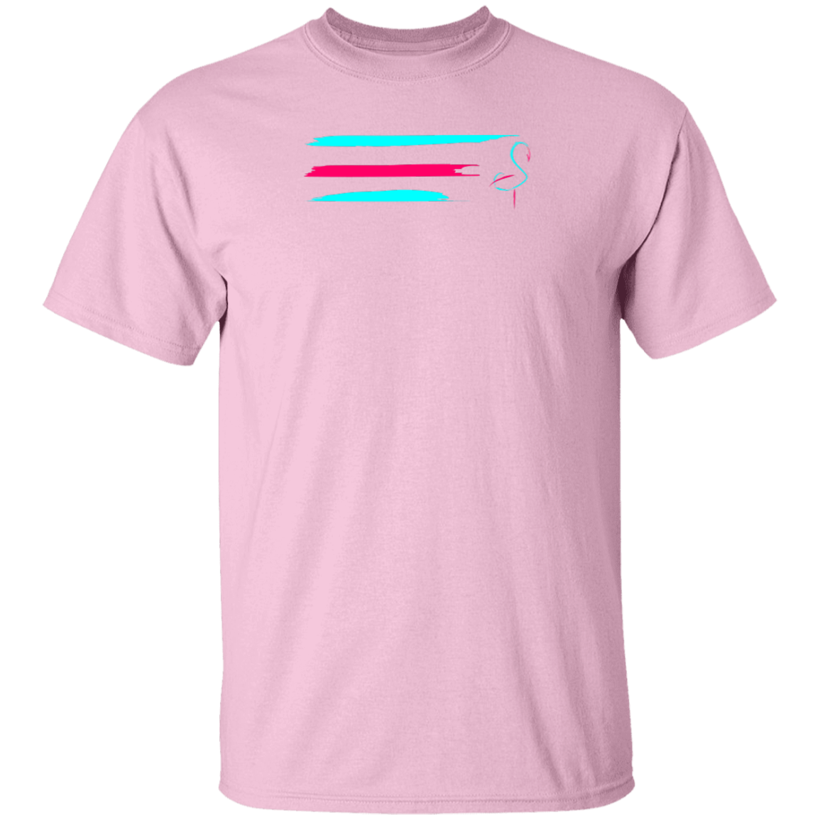 G500 5.3 oz. Ladies' Flamingo Stripe T-Shirt