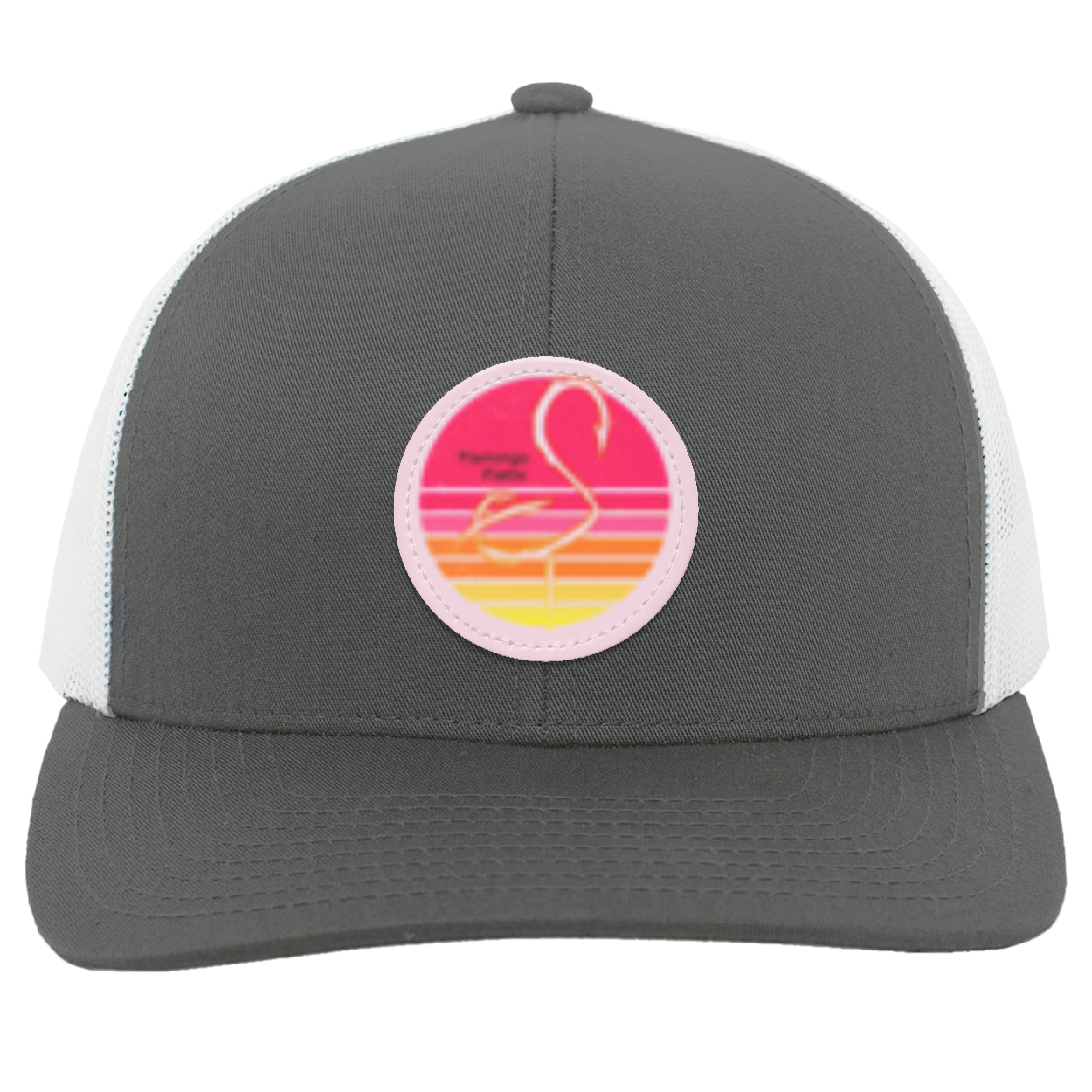 104C Small Circle Retro Sunset Trucker Snap Back - Patch