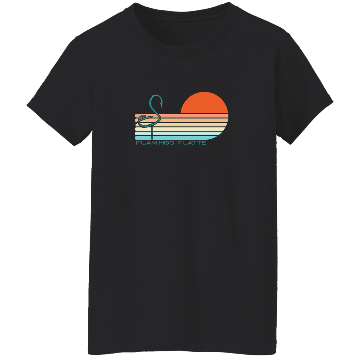 G500L Ladies' Flamingo Flatts Sunset v1 5.3 oz. T-Shirt