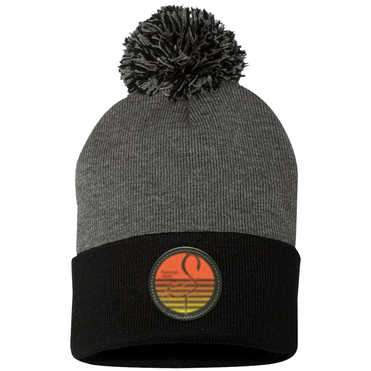 SP15 Pom Pom Flamingo Flatts Retro Sunset Knit Cap - Patch