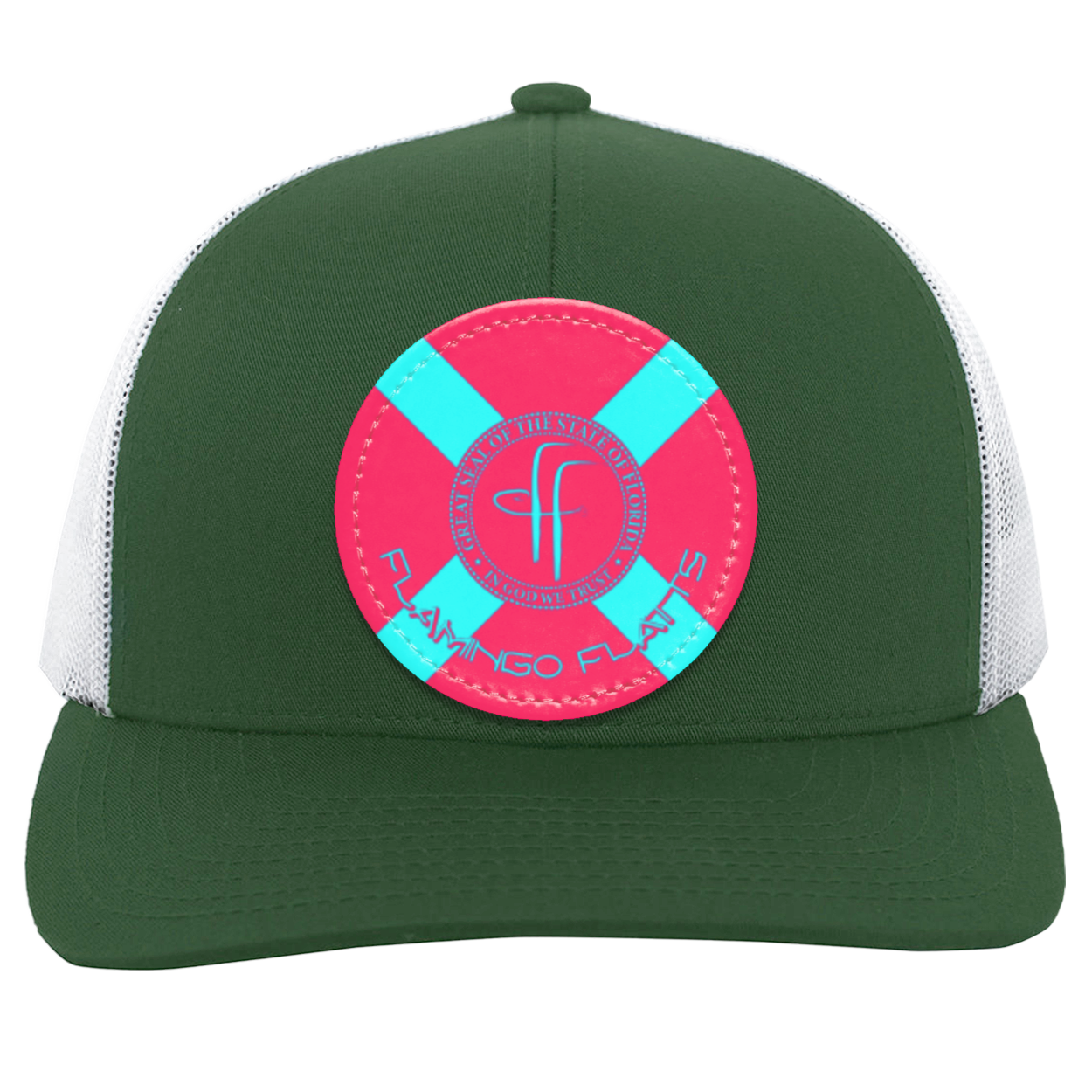 104C Flamingo Flatts Flag Trucker Snap Back - Patch