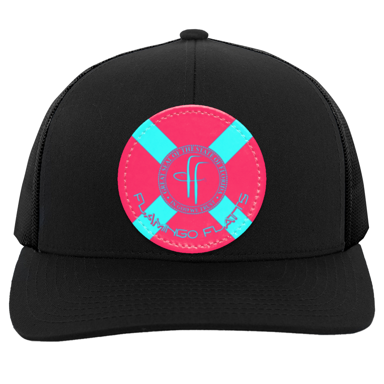 104C Flamingo Flatts Flag Trucker Snap Back - Patch