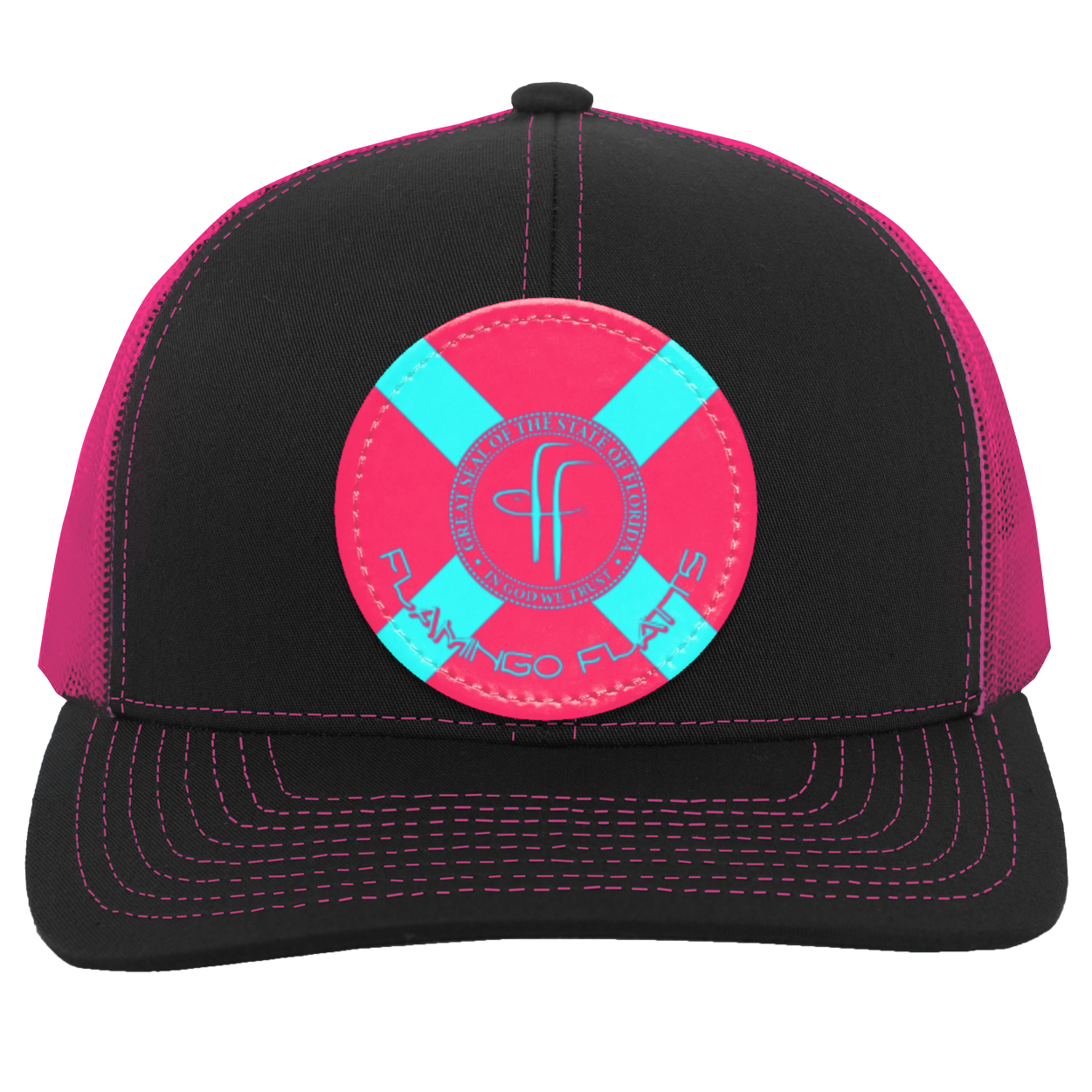 104C Flamingo Flatts Flag Trucker Snap Back - Patch