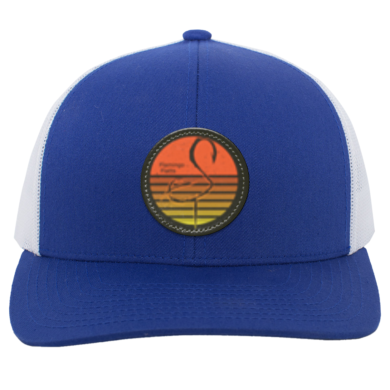 104C Small Circle Retro Sunset Trucker Snap Back - Patch