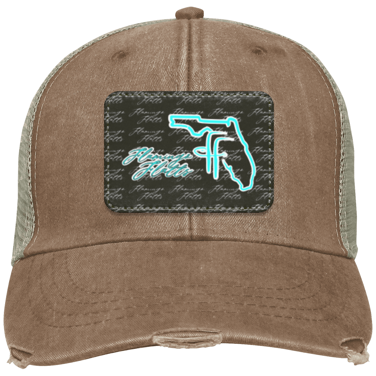 OL102 Flamingo Flatts Coastal Distressed Ollie Cap - Patch