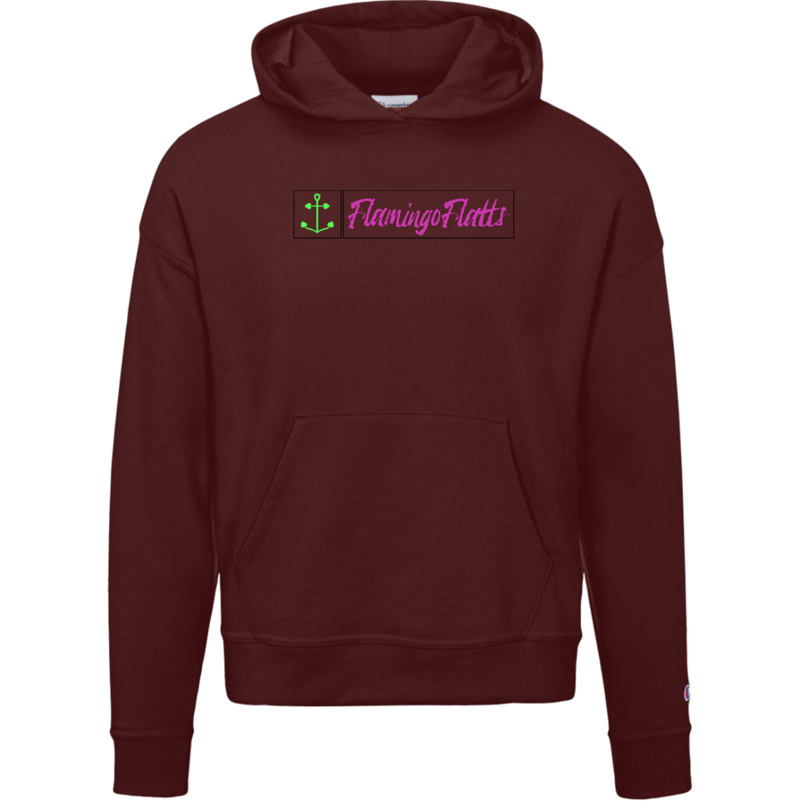 S760 Champion Womens Flamingo Flatts Coastal Fishing Powerblend Hoodie