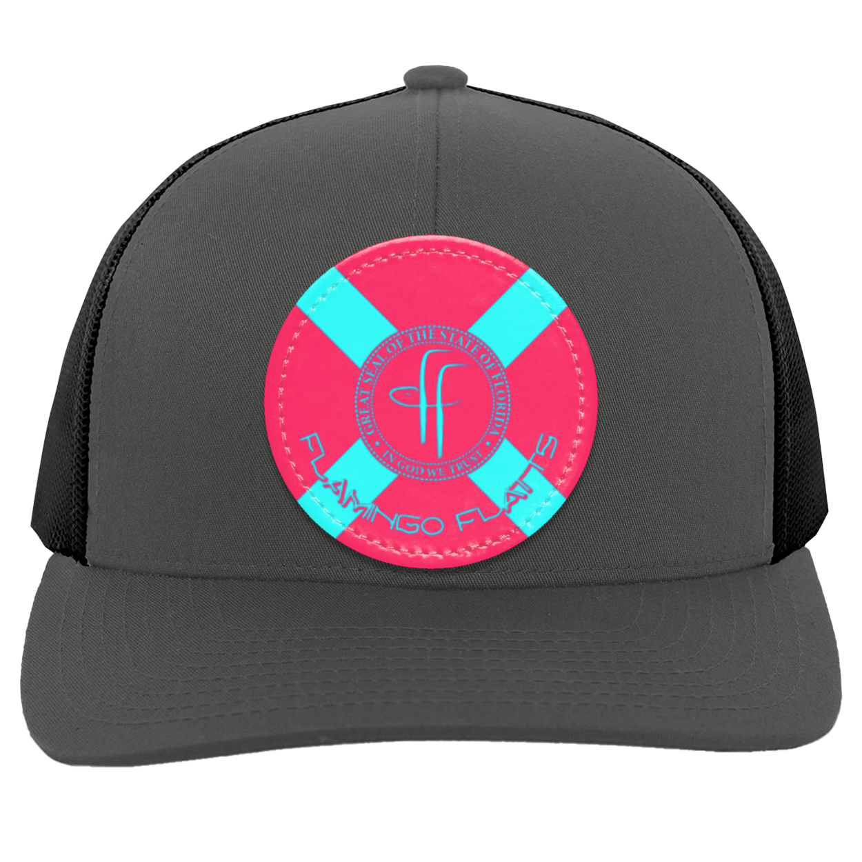 104C Flamingo Flatts Flag Trucker Snap Back - Patch