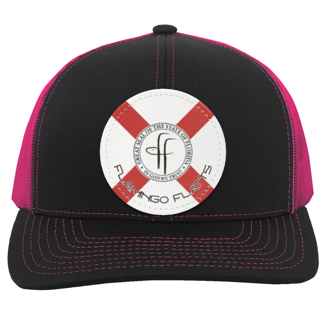 104C Flamingo Flatts Flag Trucker Snap Back - Patch