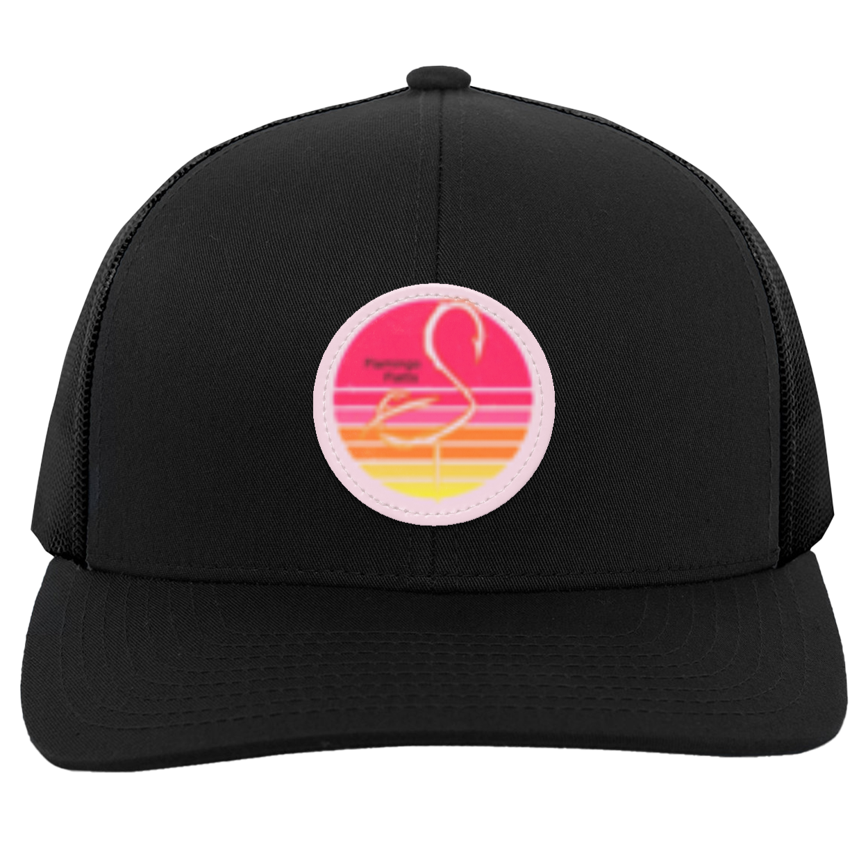 104C Small Circle Retro Sunset Trucker Snap Back - Patch