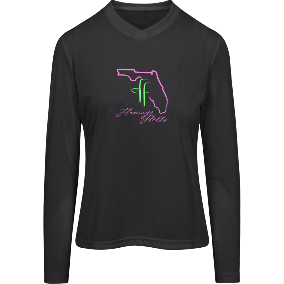 TT11WL Team 365 Womens Flamingo Flatts Coastal Zone Long Sleeve Tee