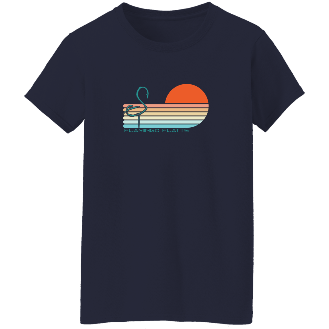 G500L Ladies' Flamingo Flatts Sunset v1 5.3 oz. T-Shirt