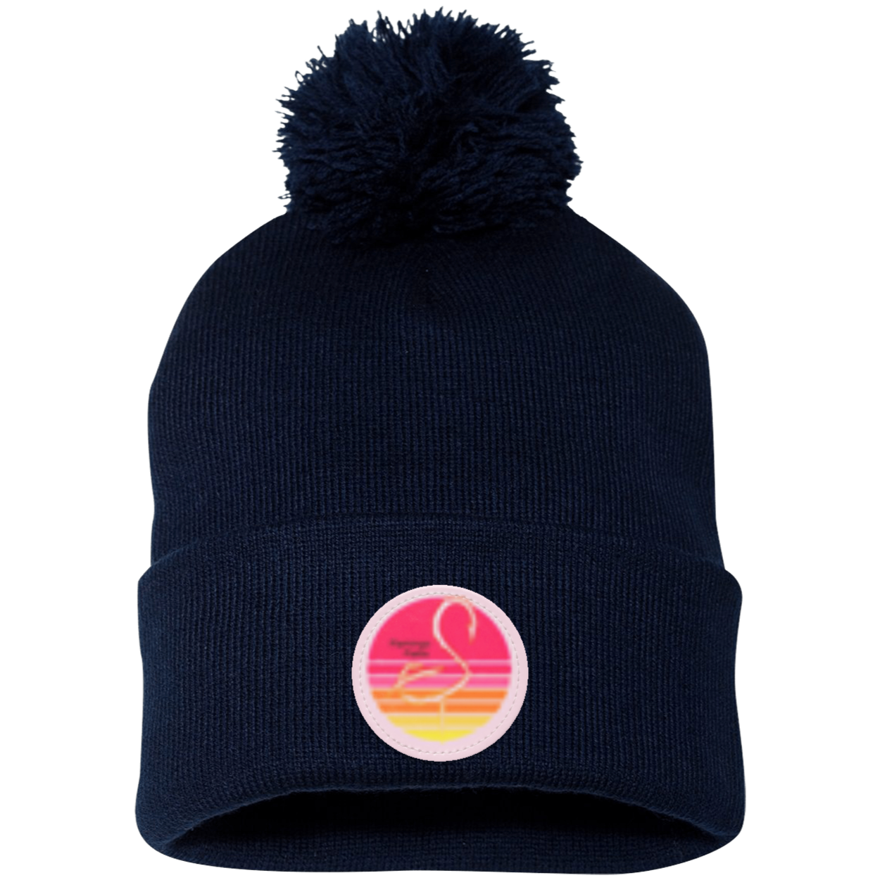 SP15 Pom Pom Flamingo Flatts Retro Sunset  Knit Cap - Patch